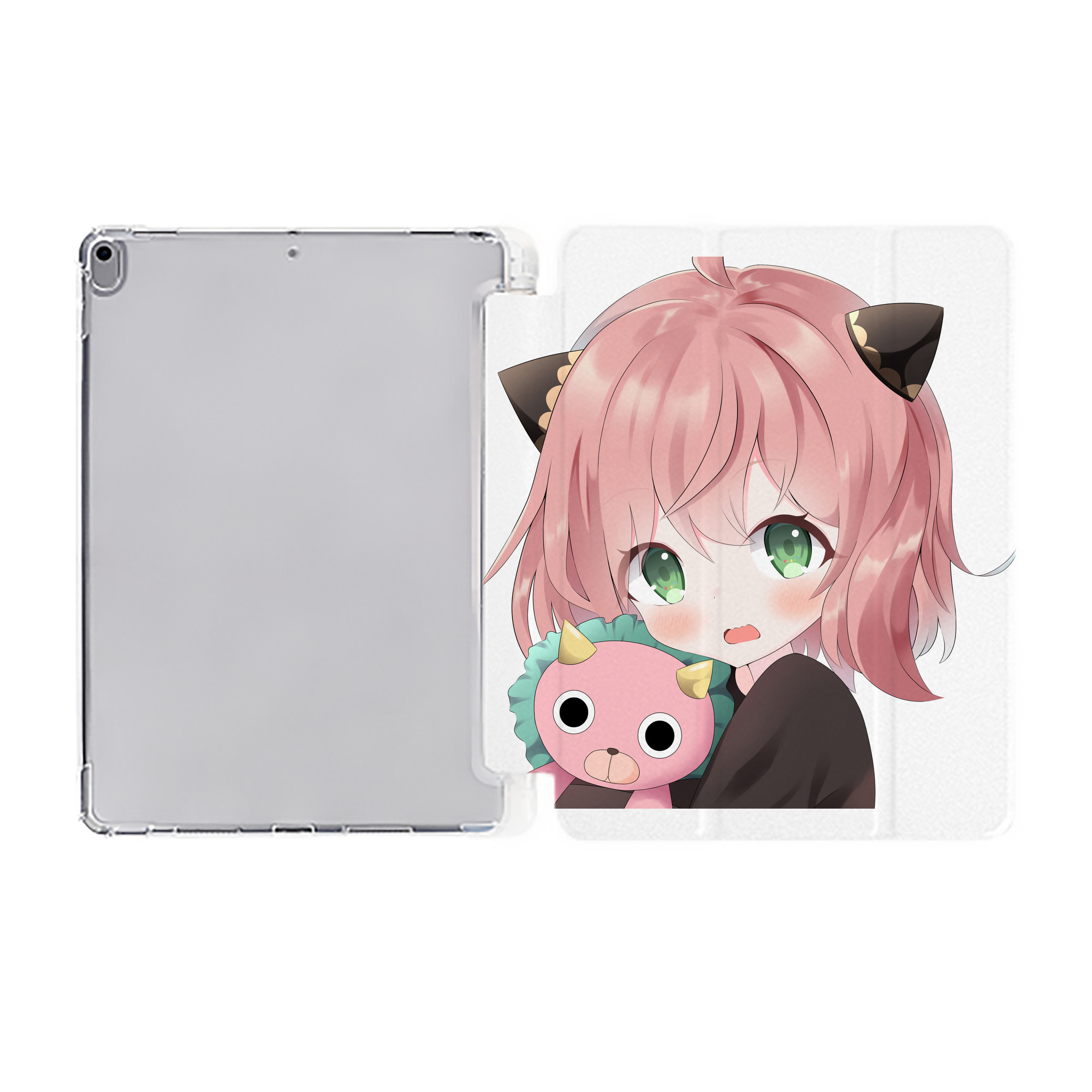 （画像用） SPY×FAMILY间谍家家酒 IPad ケース ペン収納付き 三つ折りスタンド PUレザー×シリコン 対応機種9.5/10.5/10.9インチ